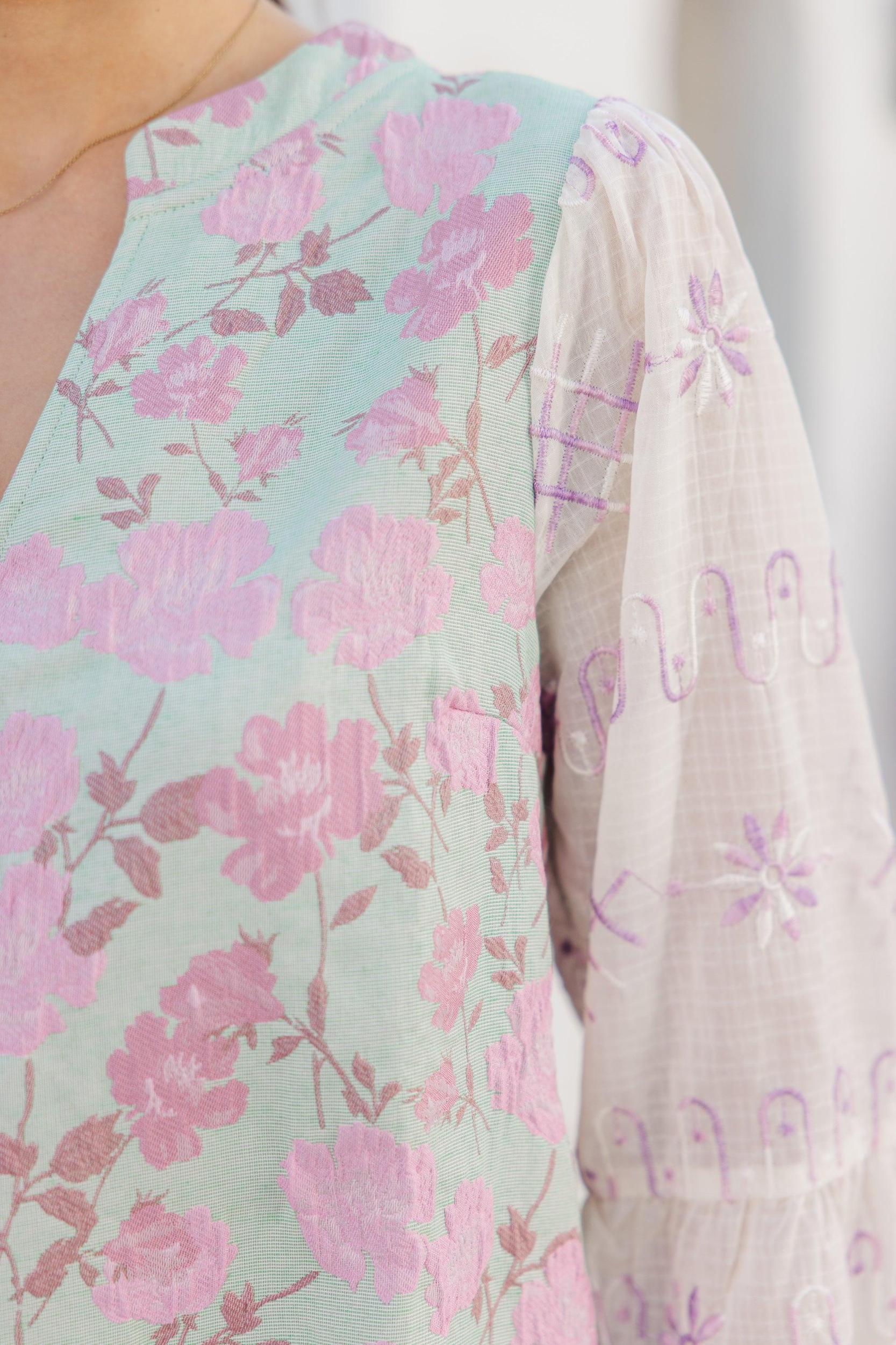 The Gracious Pink Floral Dress Female Product Image