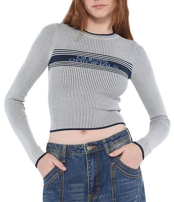 Guess Guess Originals Cropped Jacquard Sweater Product Image