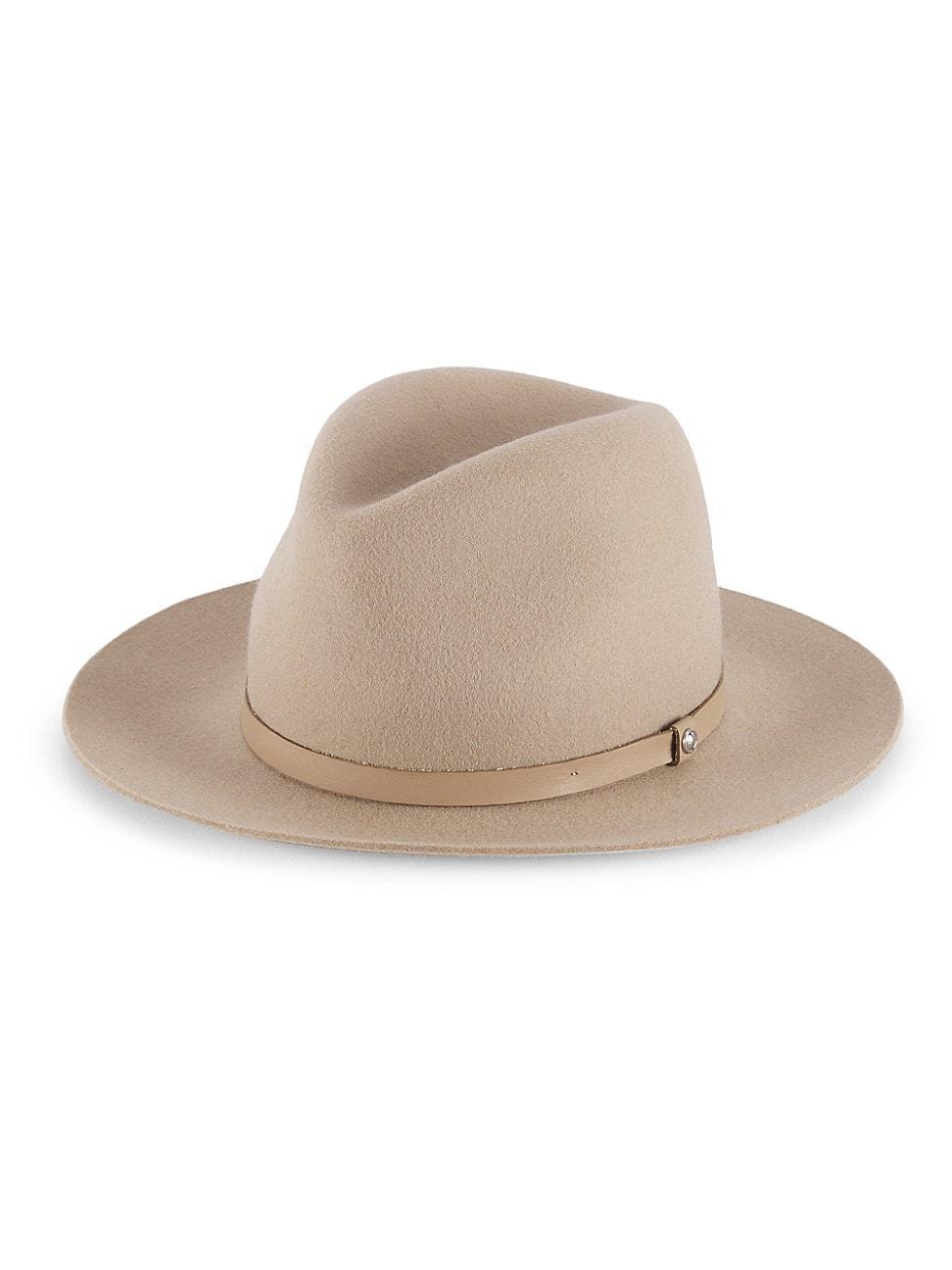 rag & bone Floppy Brim Fedora (Warm Grey 1) Fedora Hats Product Image