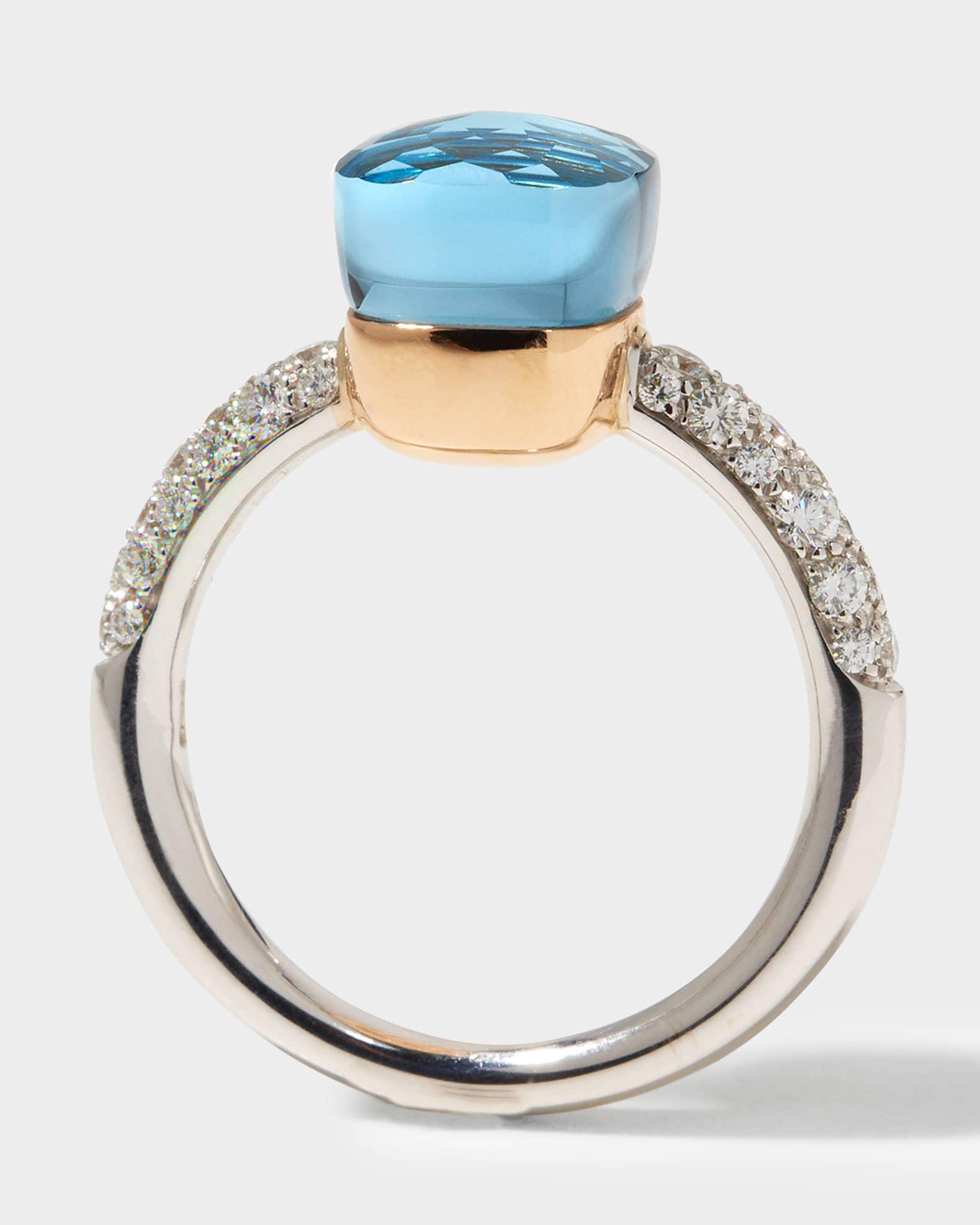 Nudo 18K Gold Ring White Topaz & Diamonds, EU 52 / US 6 Product Image