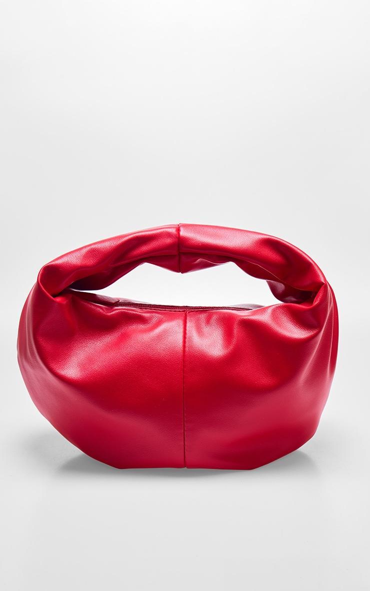 Cherry Red Pu Round Mini Grab Bag Product Image
