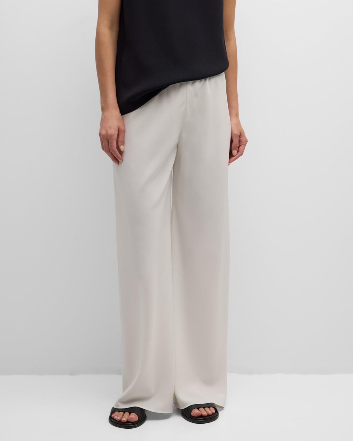 Gala Wide-Leg Crepe Pants Product Image