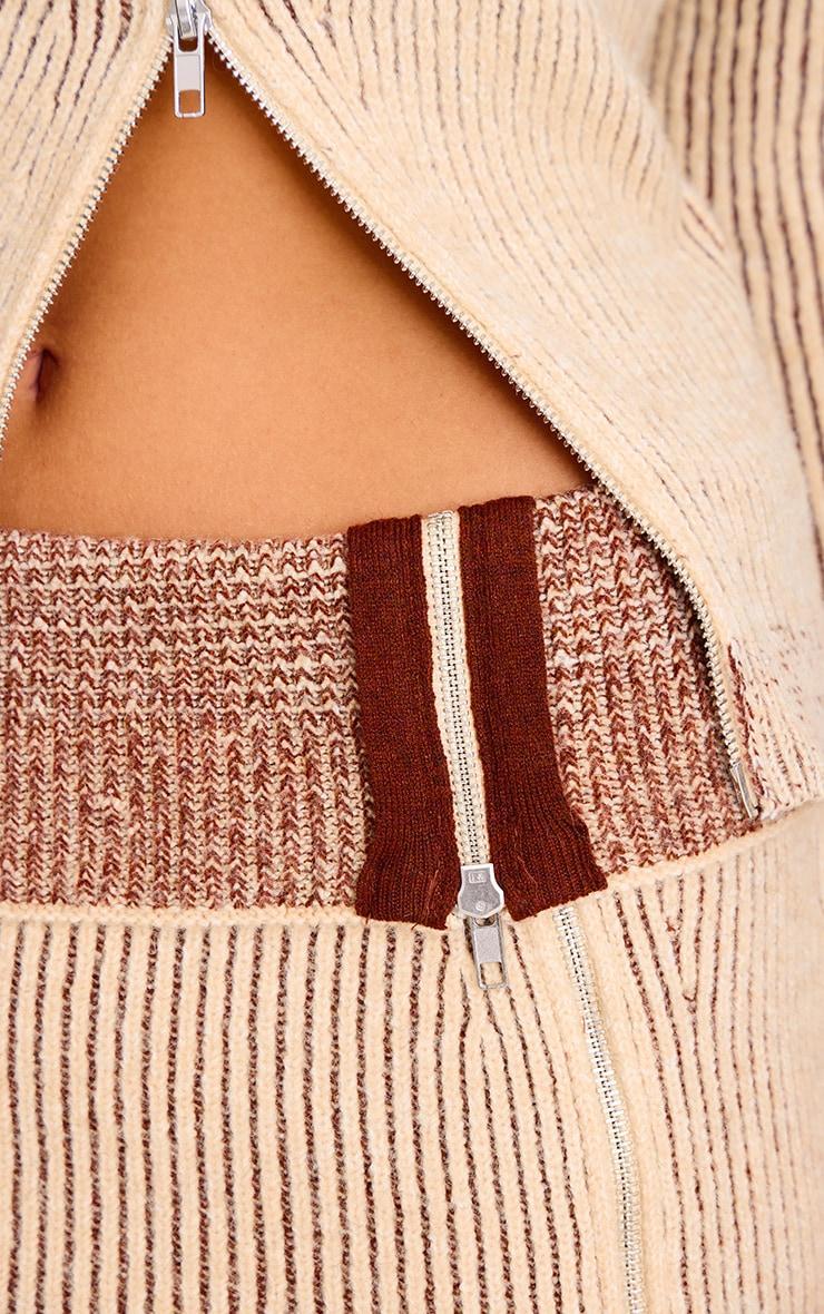 Rust Two Tone Foldover Micro Mini Skirt Product Image