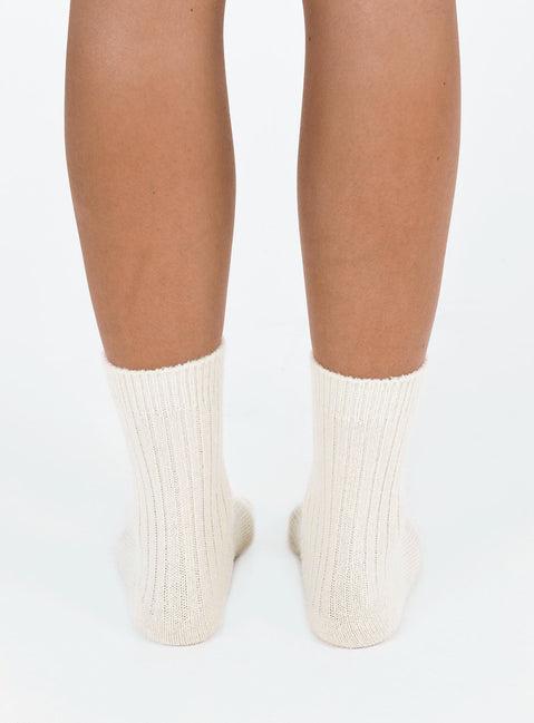 Janice Socks Beige Product Image