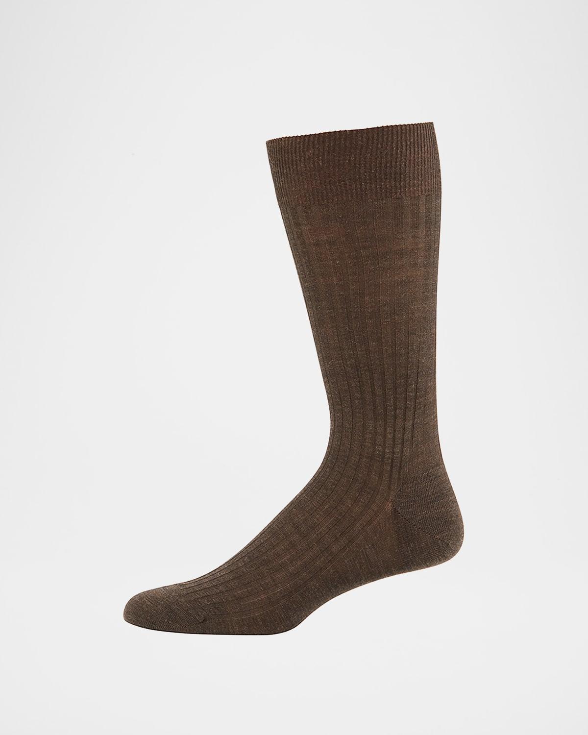 Men's Laburnum Ribbed Wool Mid-Calf Socks Product Image