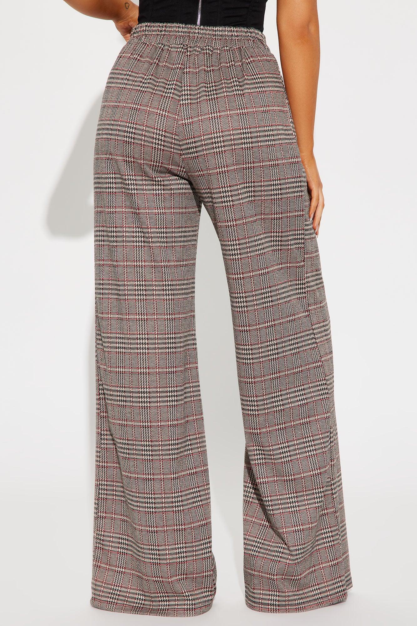 Trieste Houndstooth Trouser - Red Product Image