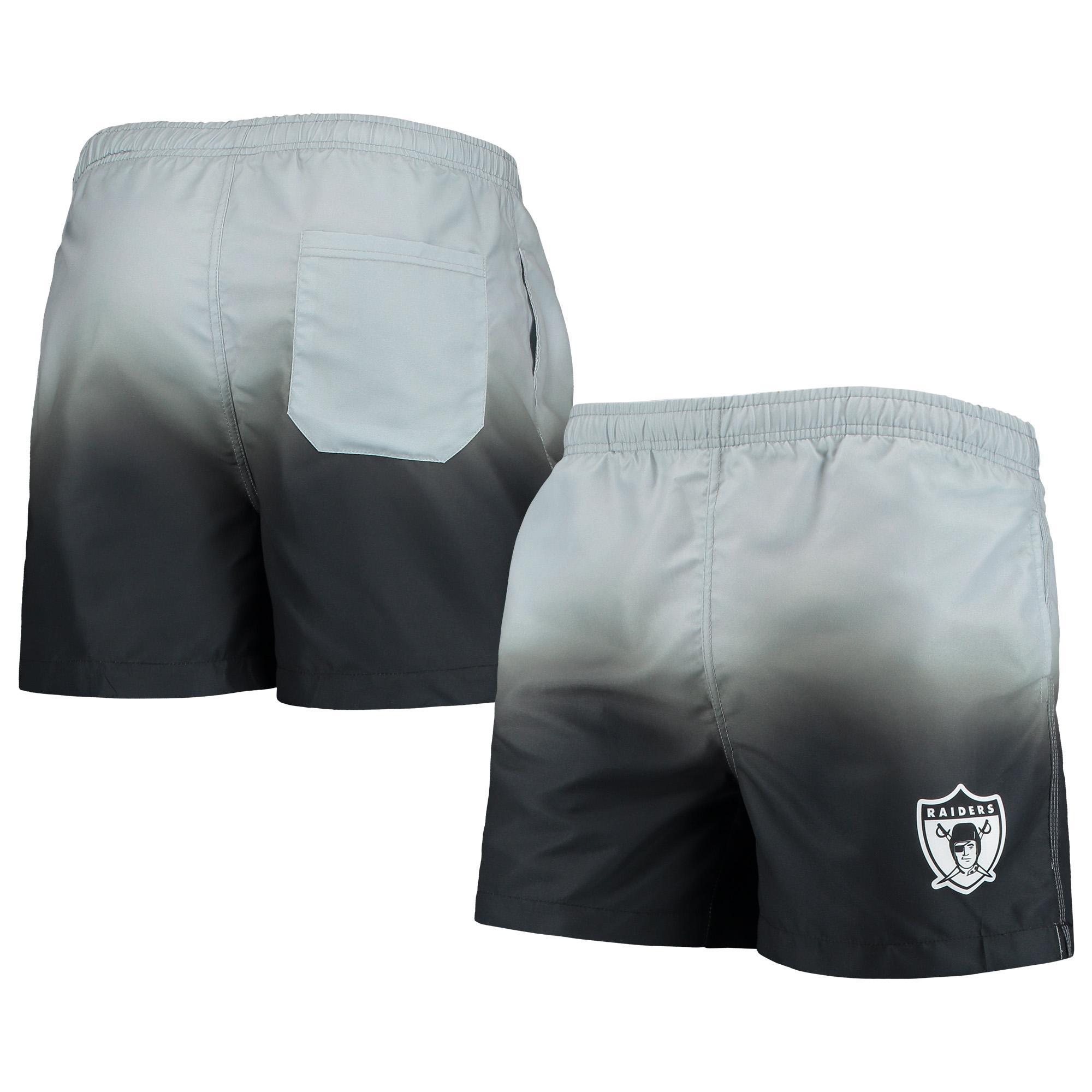 Mens FOCO Black Las Vegas Raiders Retro Dip-Dye Swim Shorts Product Image