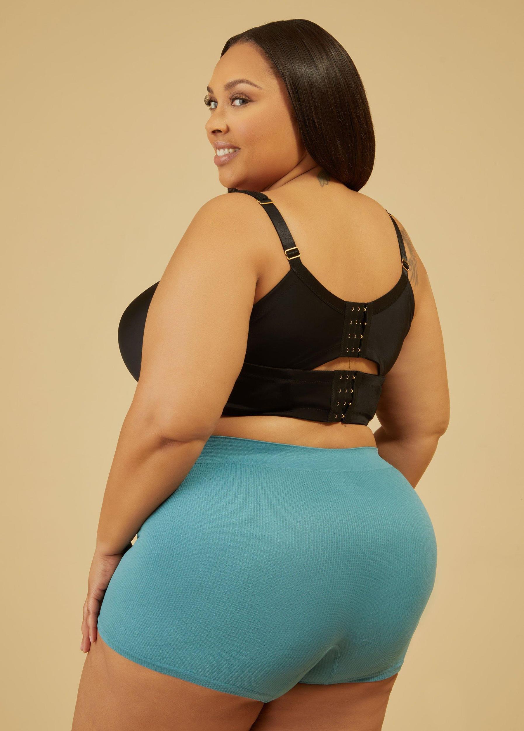 Plus Size Seamless Ribbed Boyshort Ashley Stewart Product Image