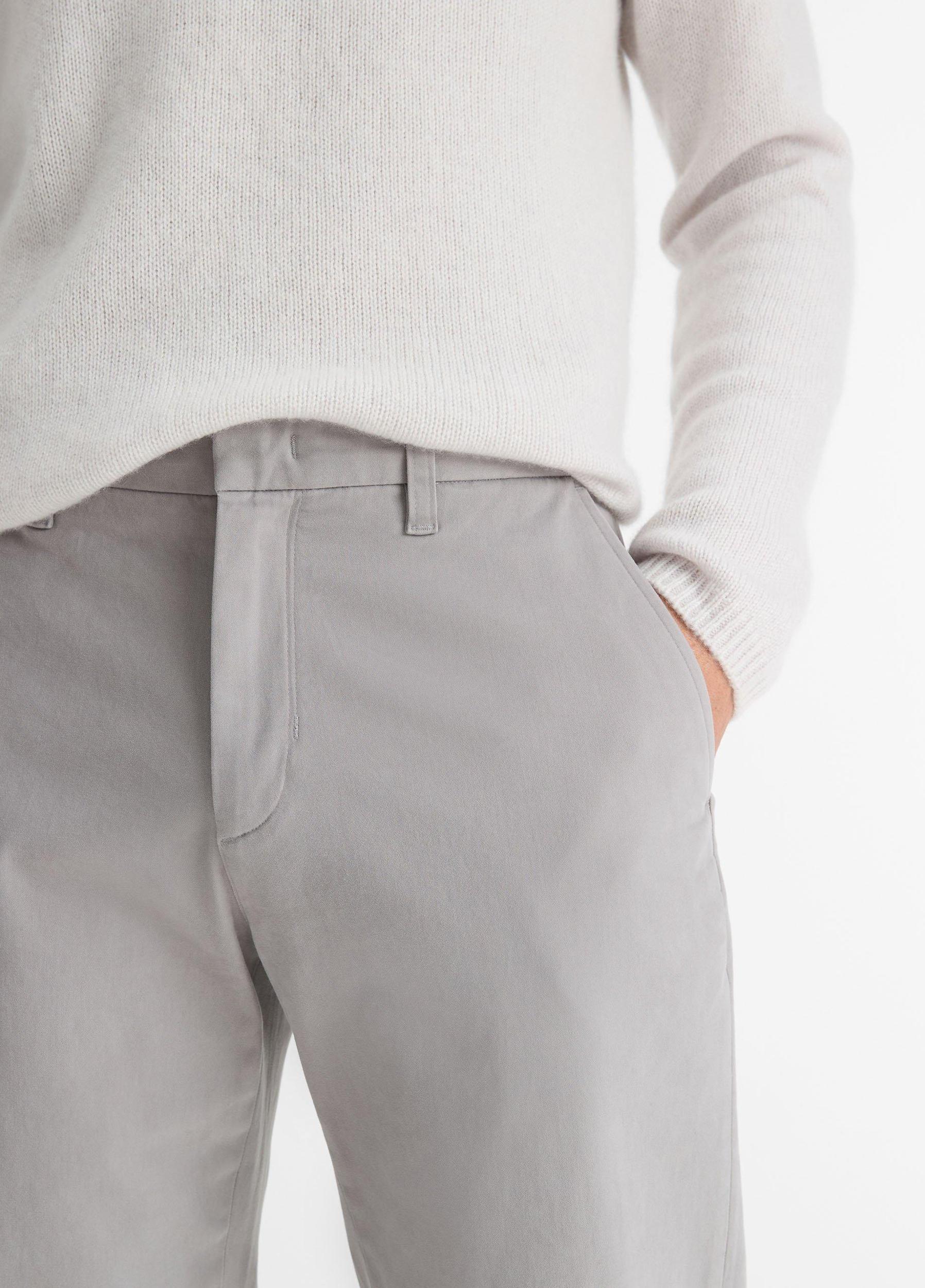 Mens Owen Athletic Stretch-cotton Pant, Pewter, Size 29 Vince Product Image