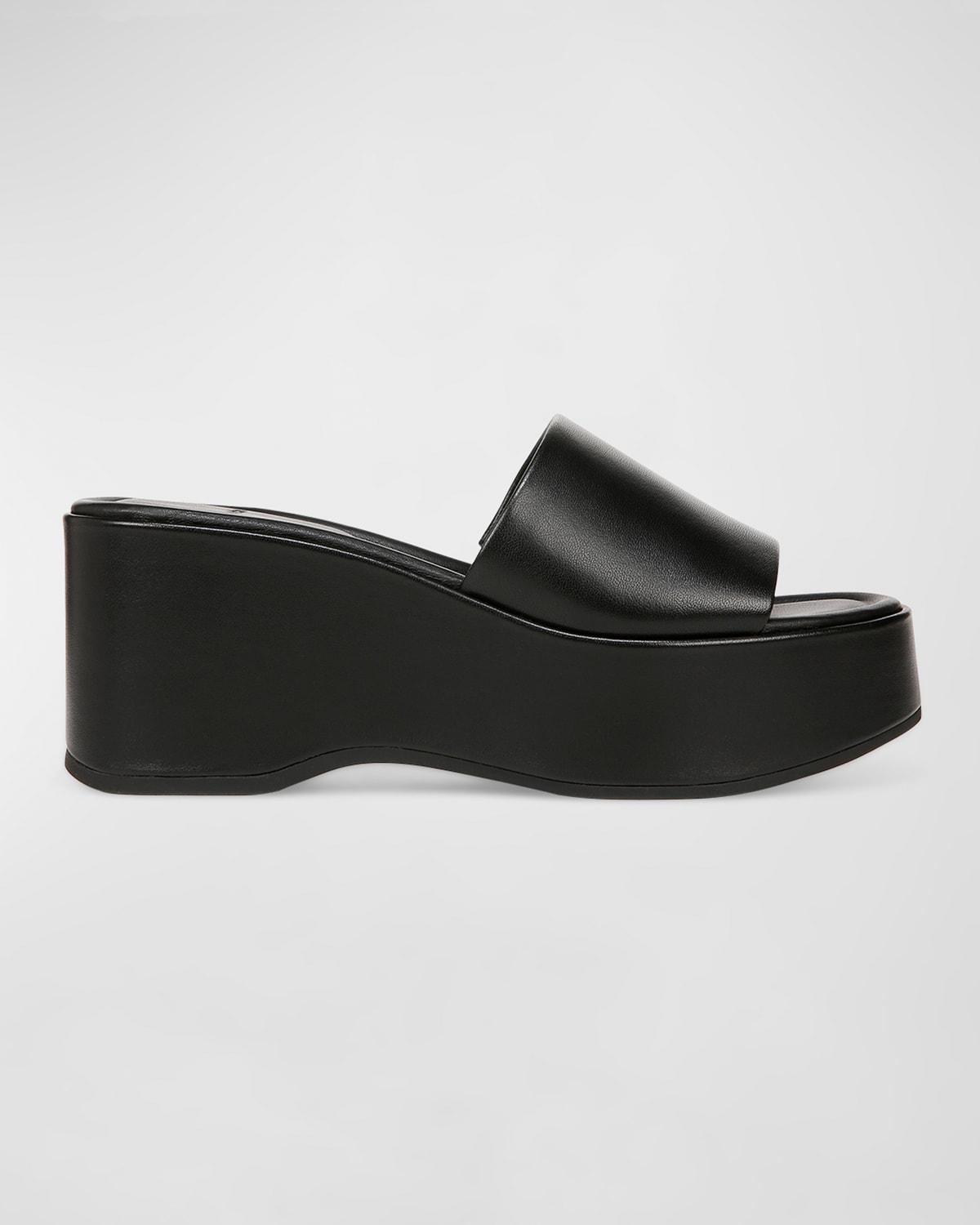 Vince Womens Polina Leather Platform Slide Sandals Product Image