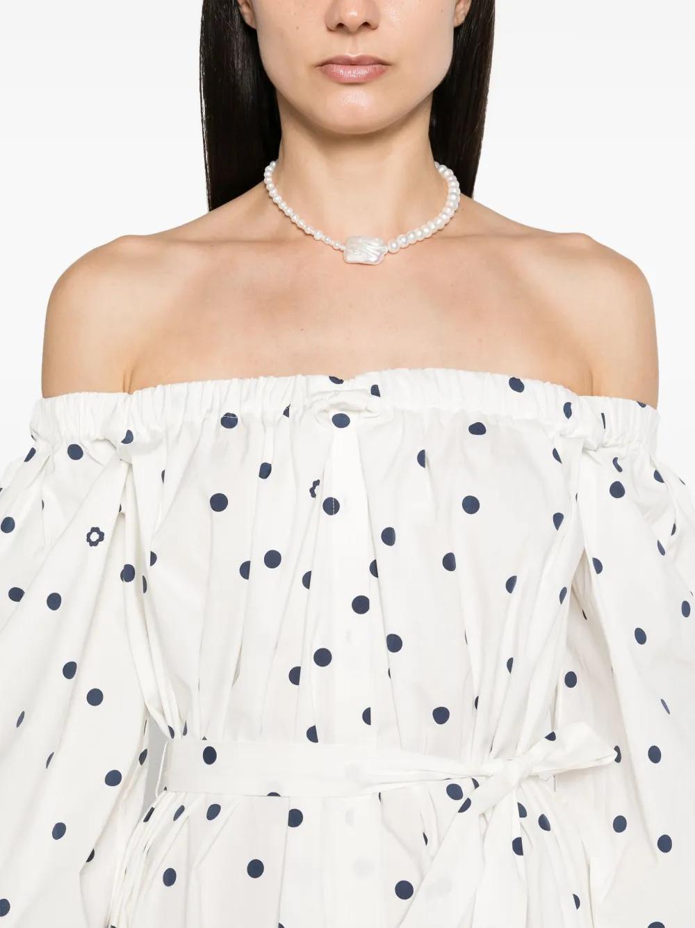 off-shoulder shirt dress Product Image