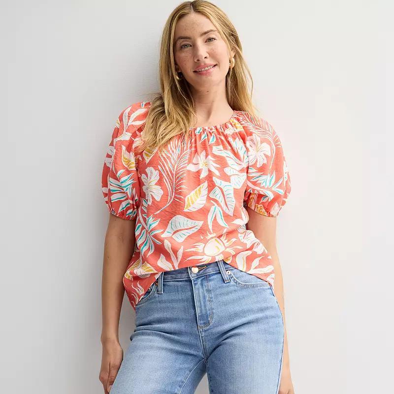 Petite Sonoma Goods For Life Femme Peasant Top, Womens Product Image