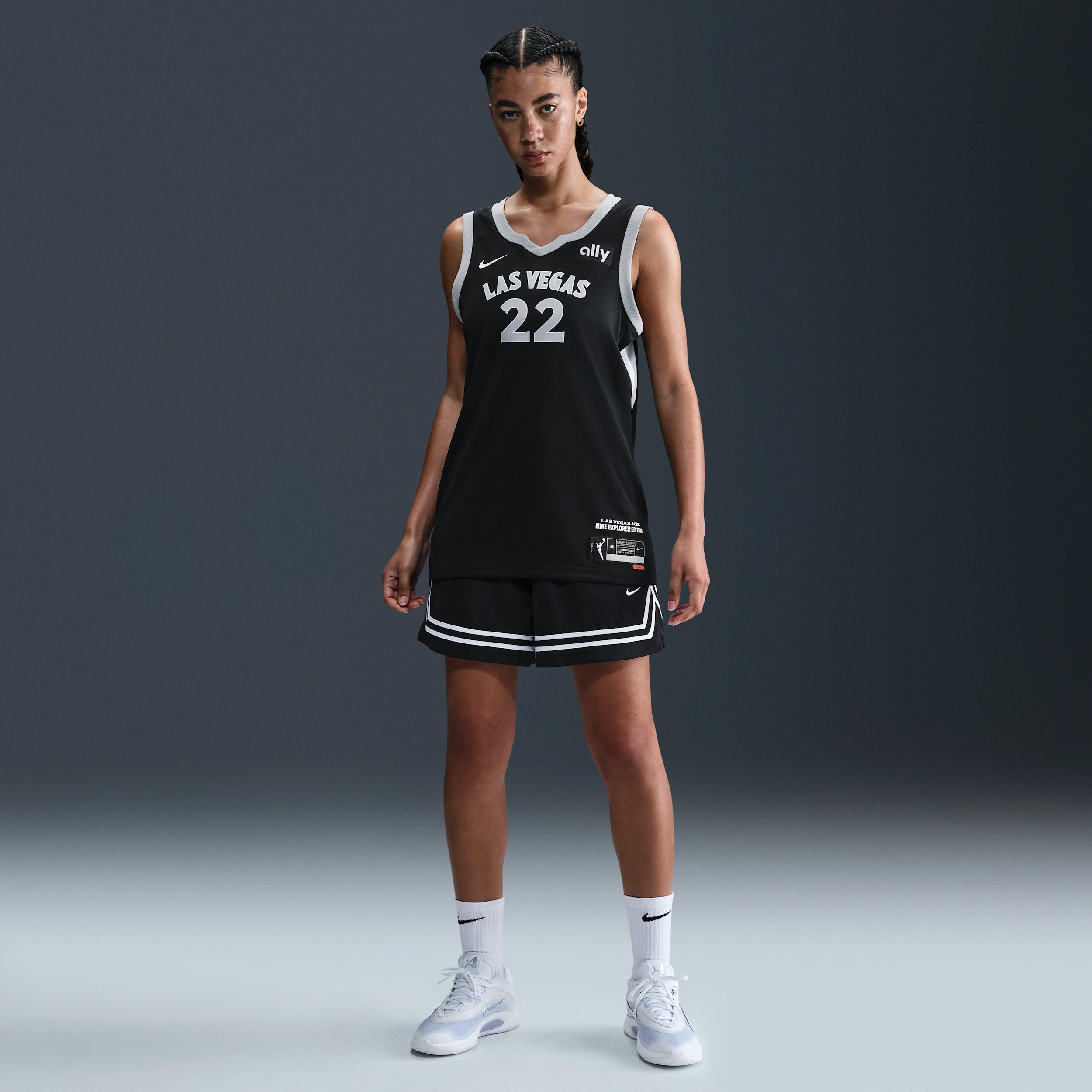 Unisex Nike A'ja Wilson Black Las Vegas Aces Explorer Edition Player Jersey, Adult Unisex, Size: Small, Wnb Black Product Image