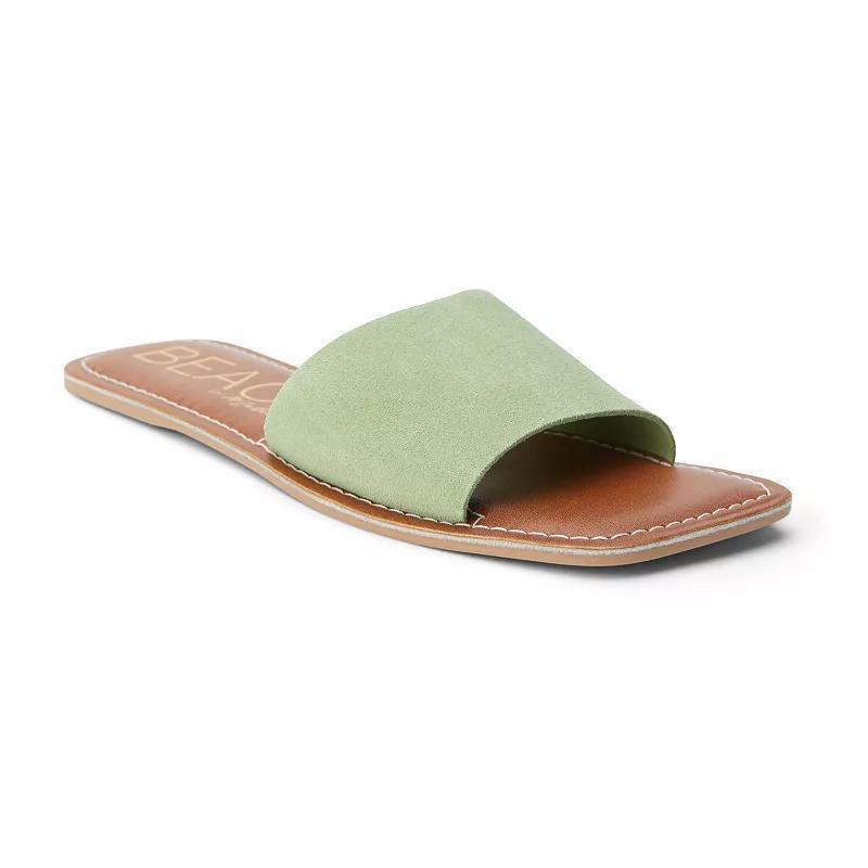 Beach by Matisse Bali Women's Suede Slide Sandals, Size: 7, Green Product Image