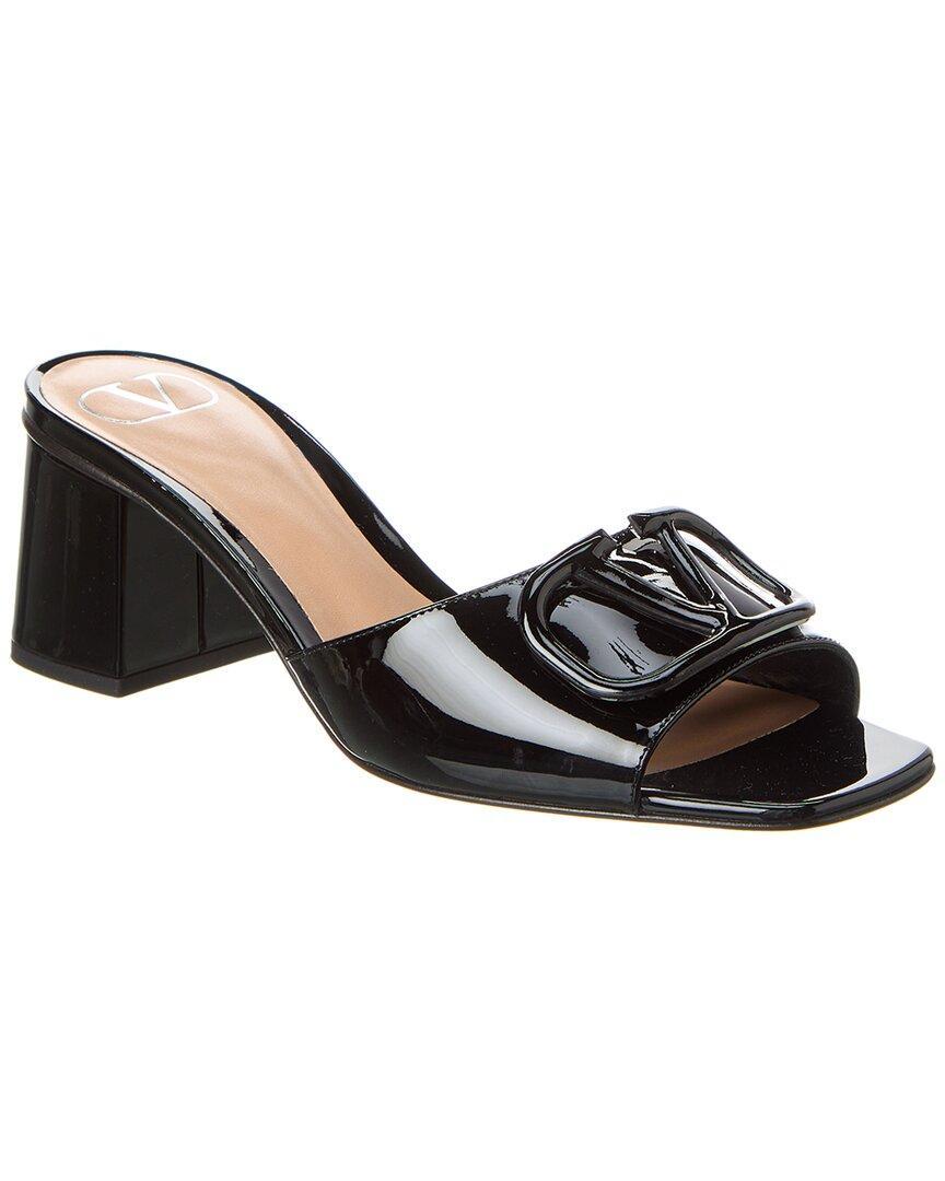 VALENTINO GARAVANI Vlogo 60 Patent Sandal In Black Product Image