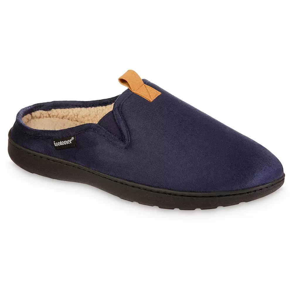 Isotoner Men's Recycled Vincent Hoodback Slippers - Navy Blue L Product Image