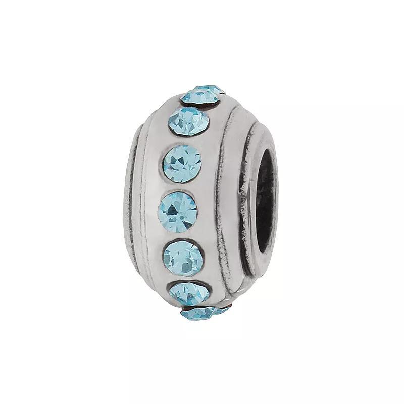 Individuality Beads Crystal Sterling Silver Stopper Bead, Womens, Blue Product Image