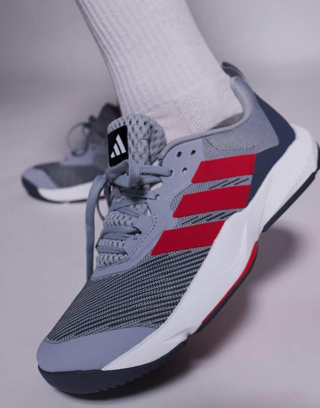 adidas Performance Rapidmove 2 sneakers in gray and red Product Image