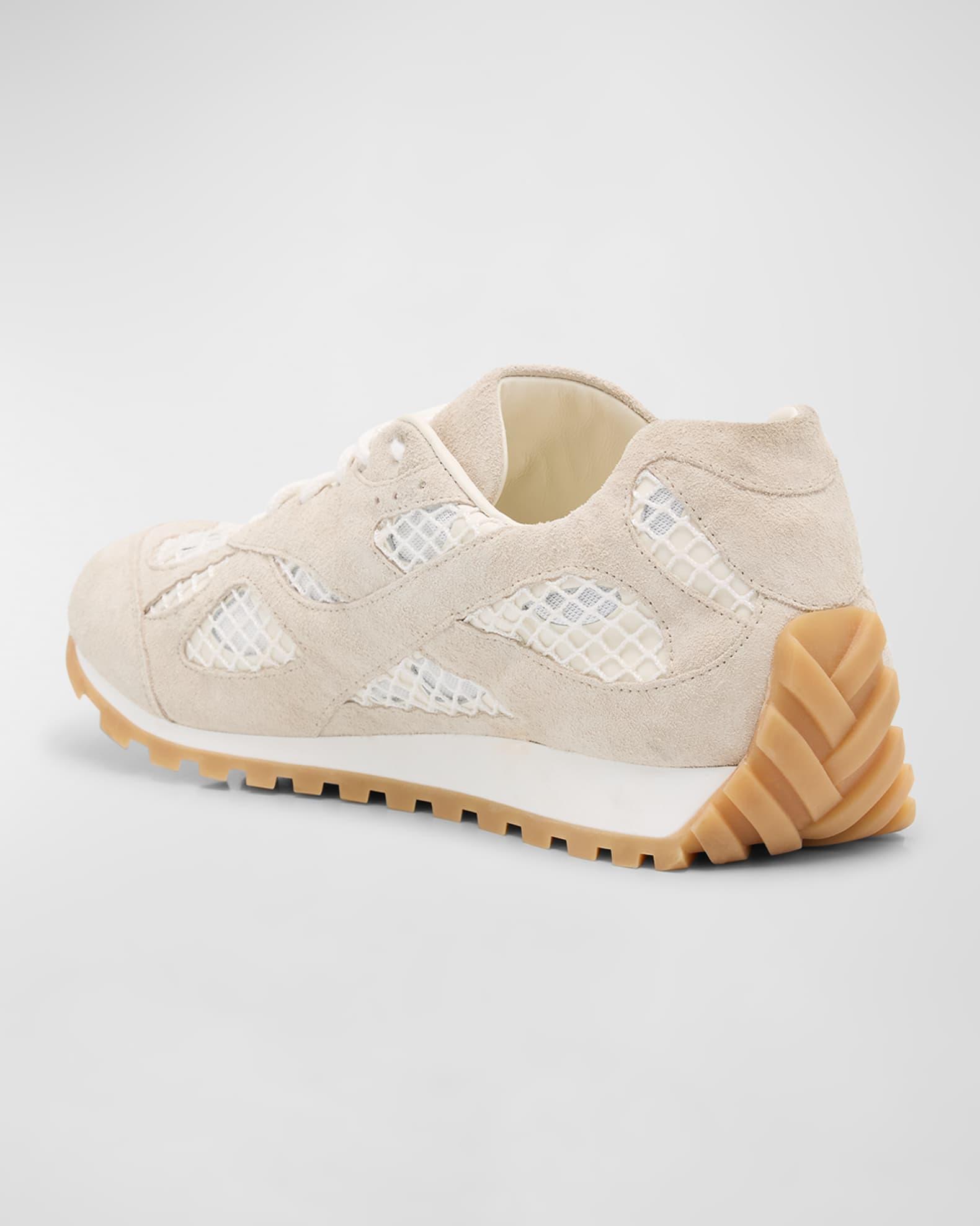 Men's Onyx Suede and Leather Runner Sneakers Product Image
