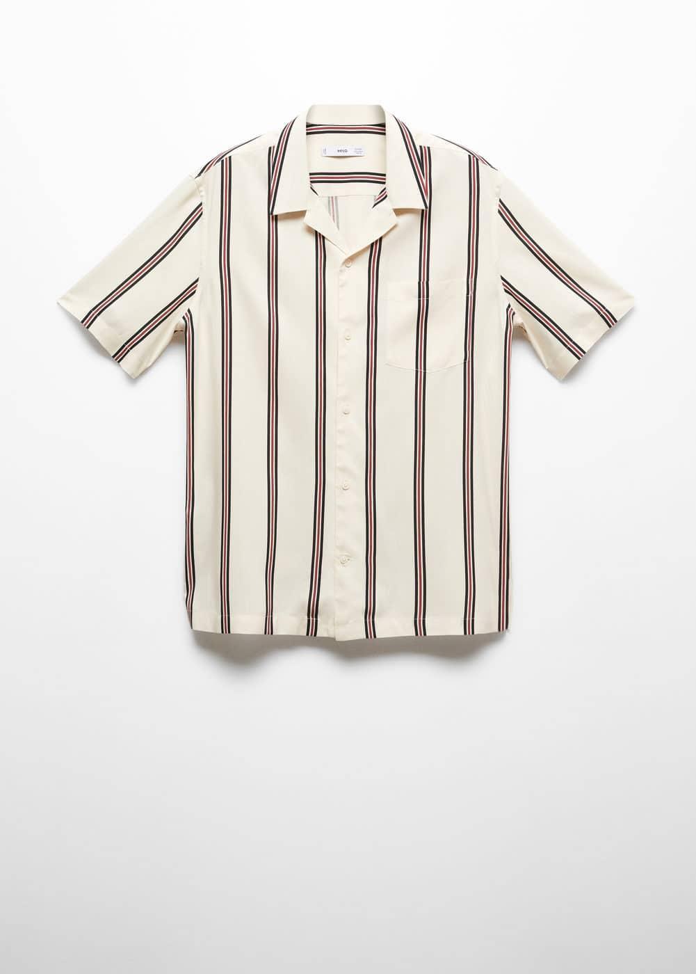 Mango Mens Striped Bowling Fluid Shirt Product Image
