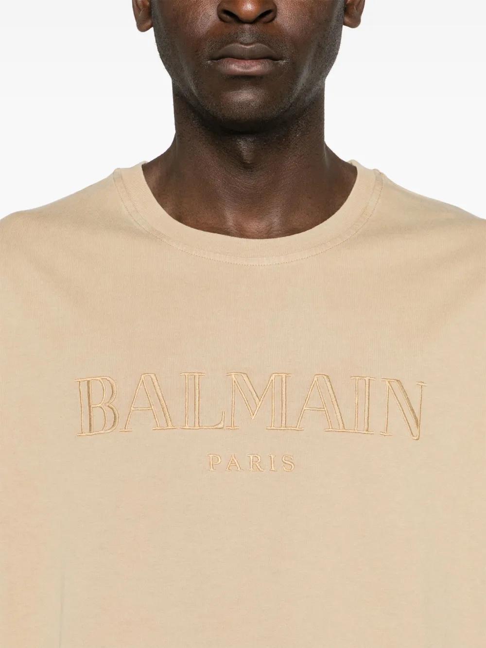 logo-embroidered cotton T-shirt Product Image
