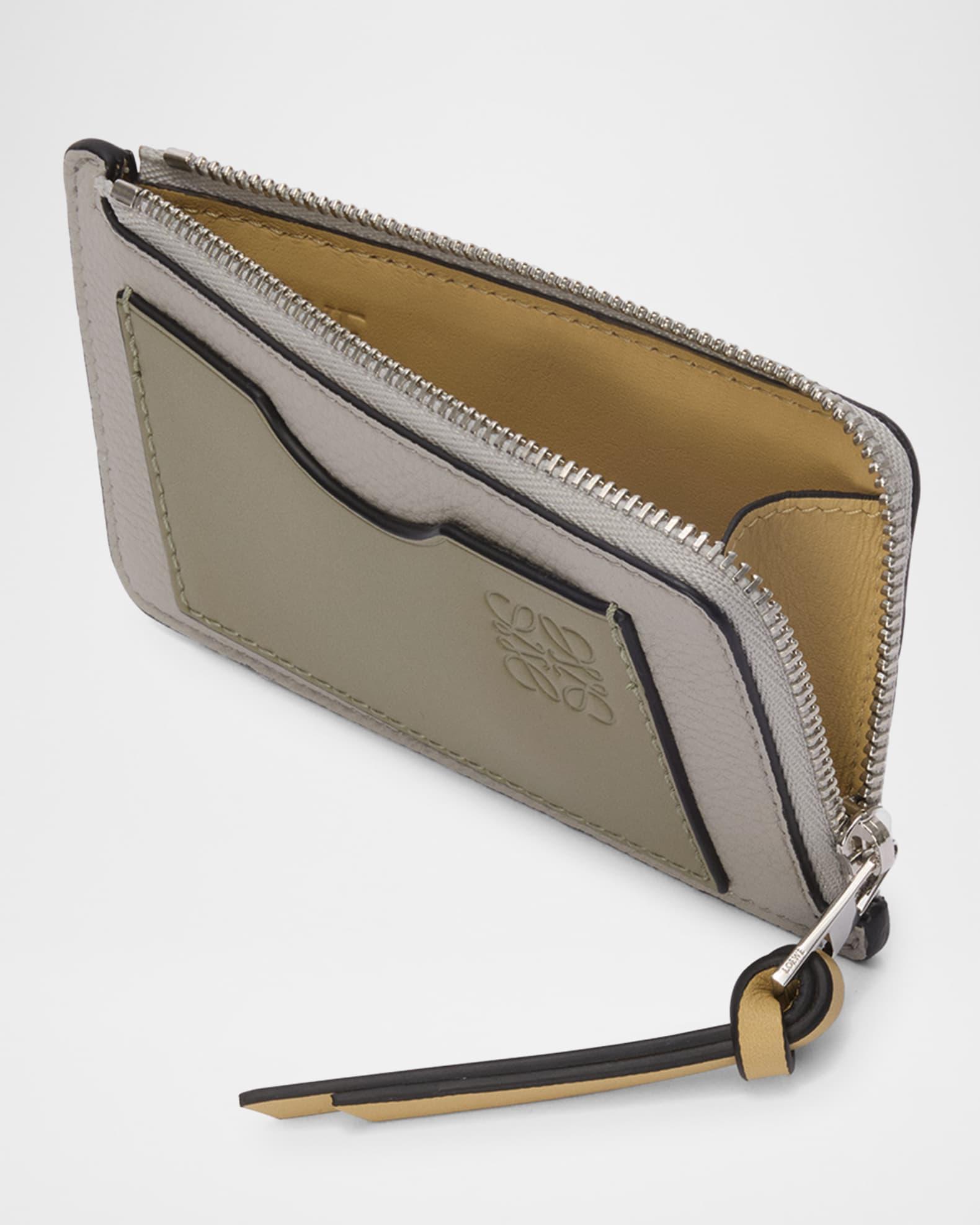 Coin Card Holder in Soft Grained Leather  Product Image