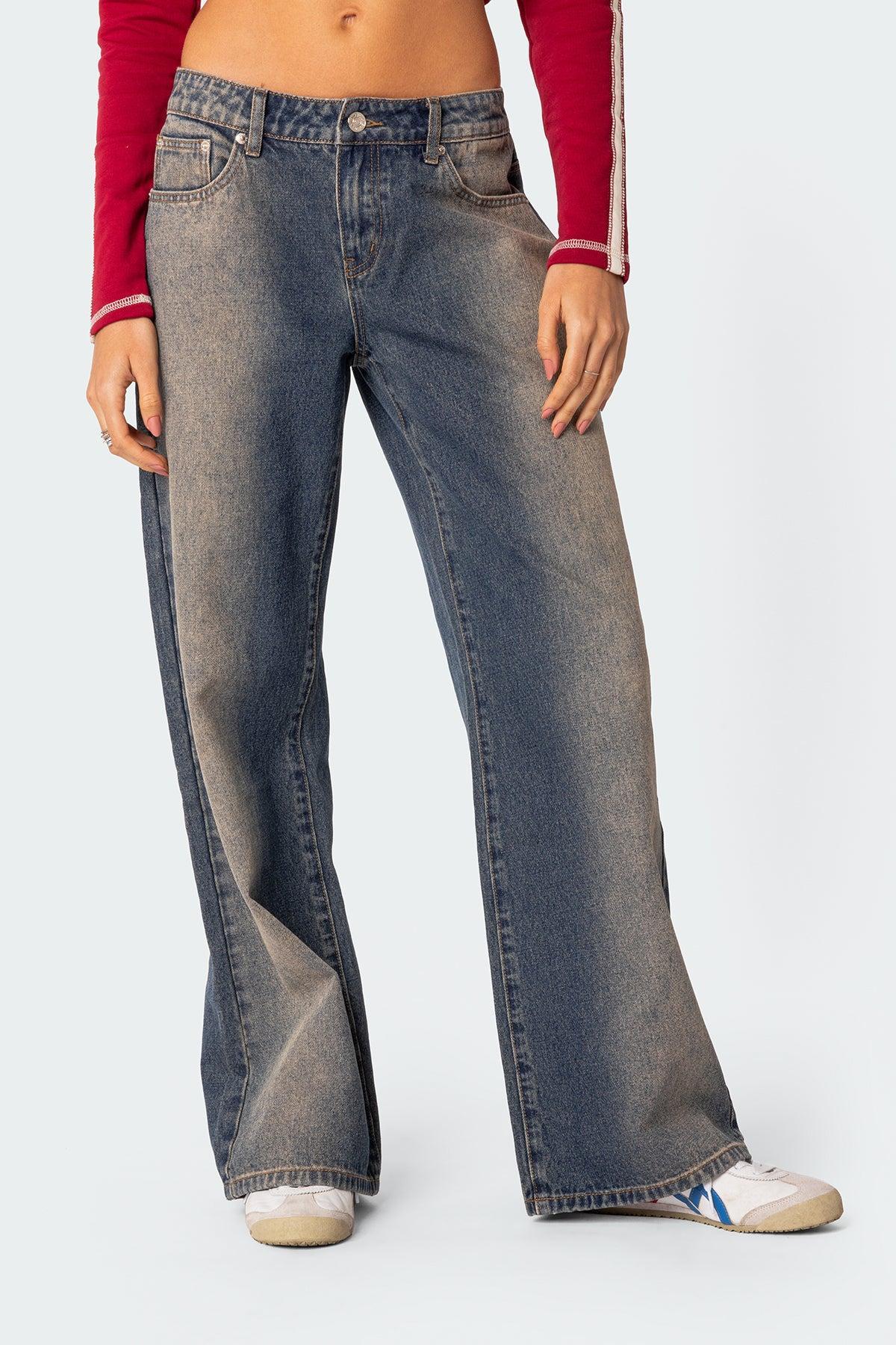 Raelynn Washed Low Rise Jeans Product Image