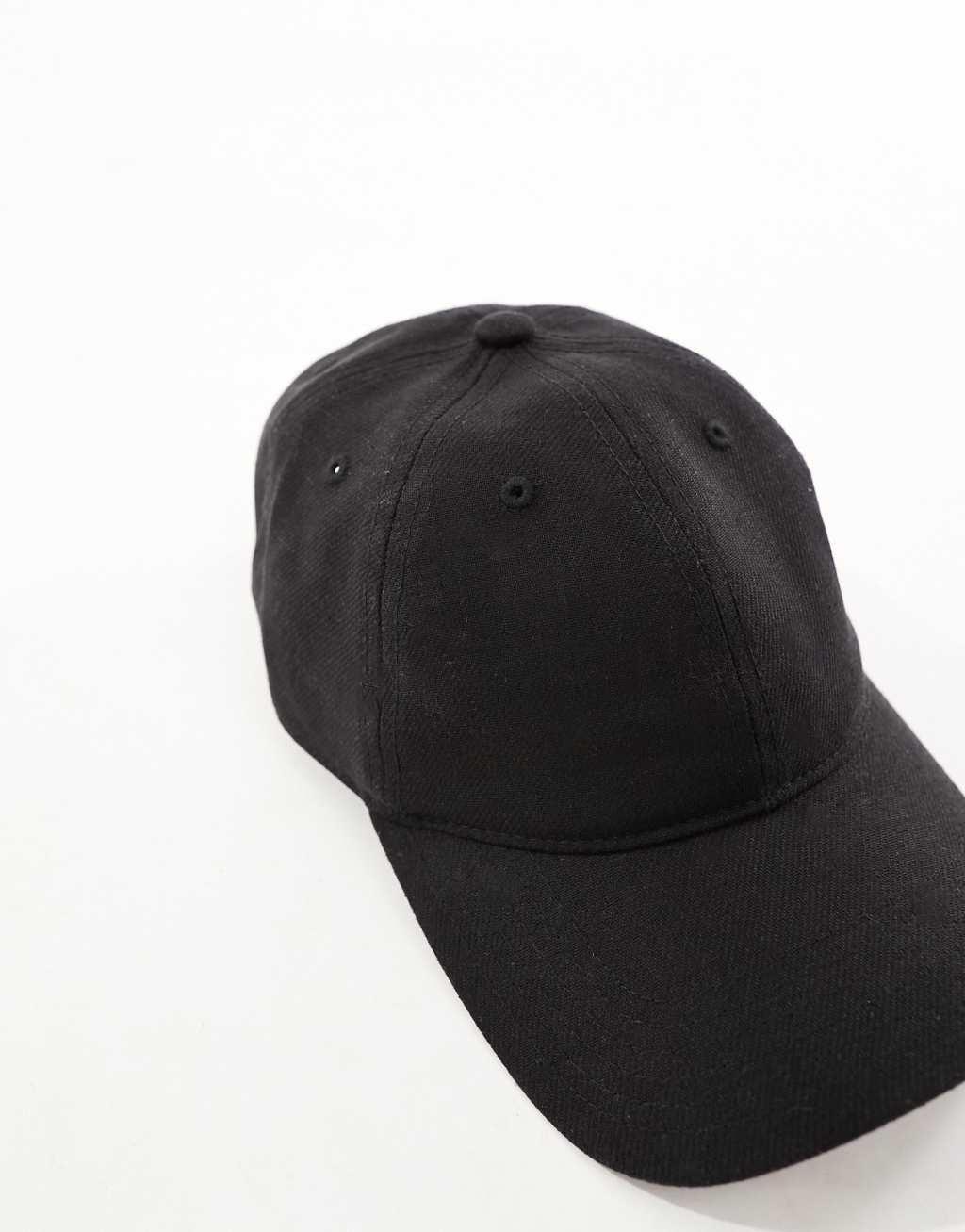 Accessorize cotton baseball cap in black Product Image