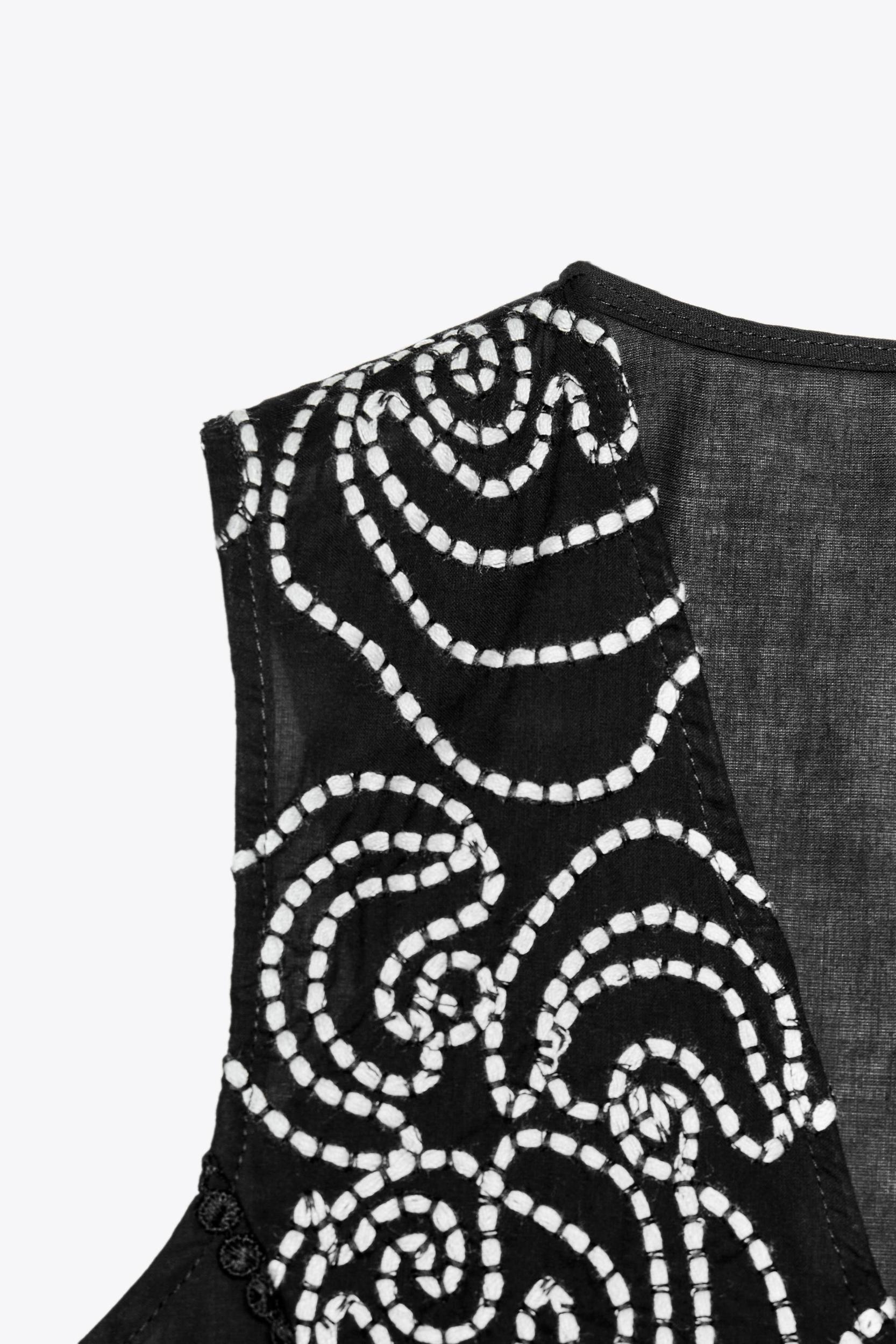 EMBROIDERED LACE BLOUSE Product Image