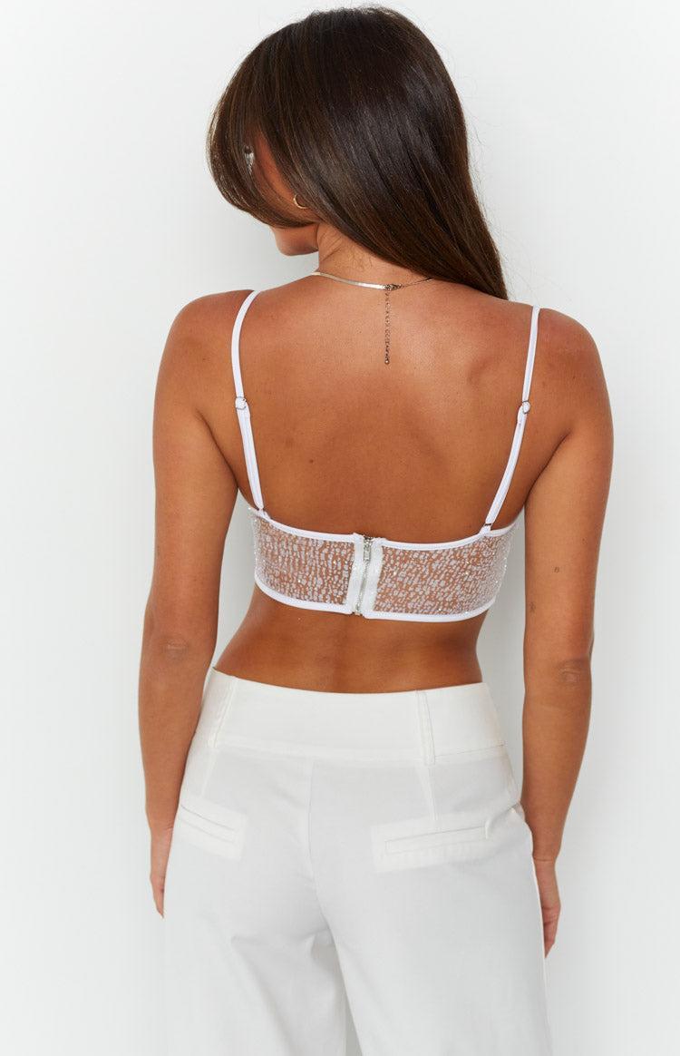 Starman White Sparkle Bralette Product Image