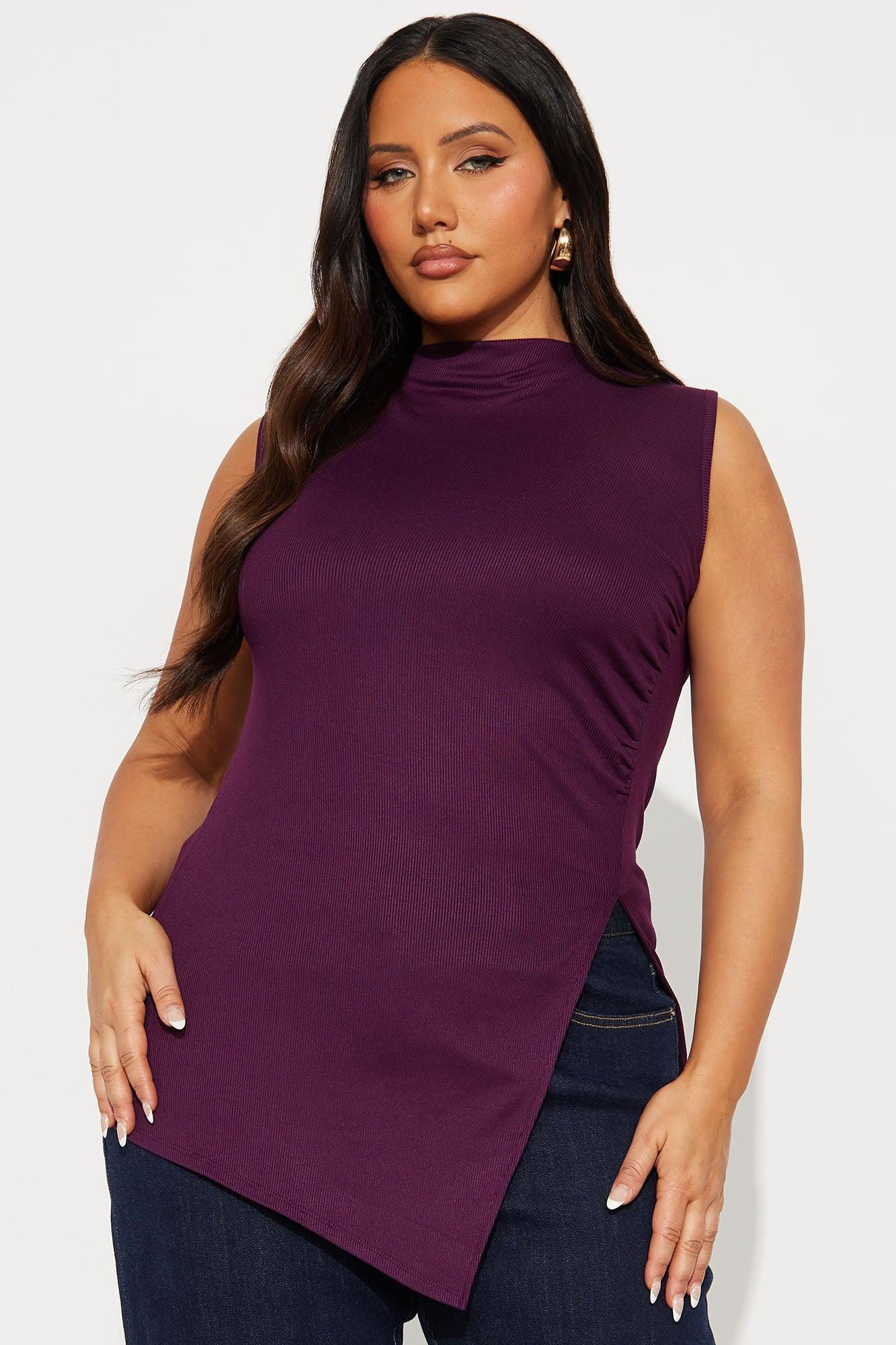 Harmony Sleeveless Top - Plum Product Image