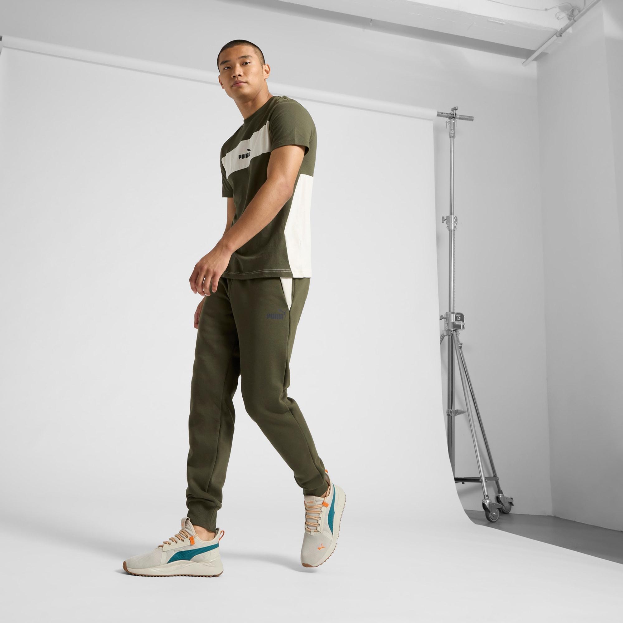 PUMA Power Men's Colorblock T-Shirt in Grey Skies Product Image