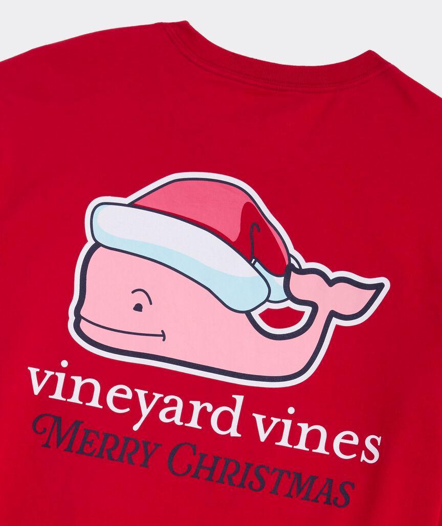 Santa Whale Long-Sleeve Pocket Tee Product Image