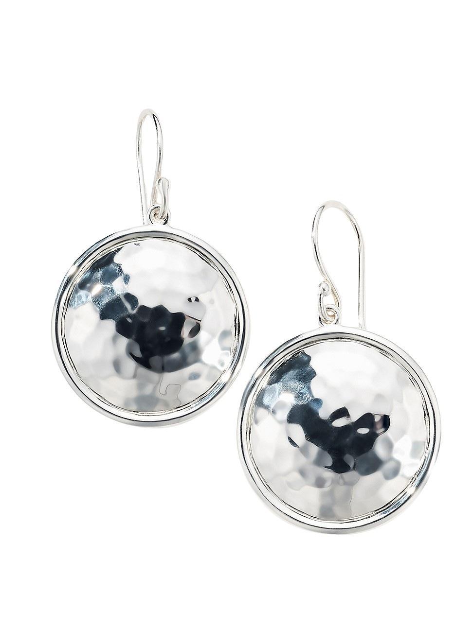 Medium Goddess Dome Earrings in Sterling Silver Product Image