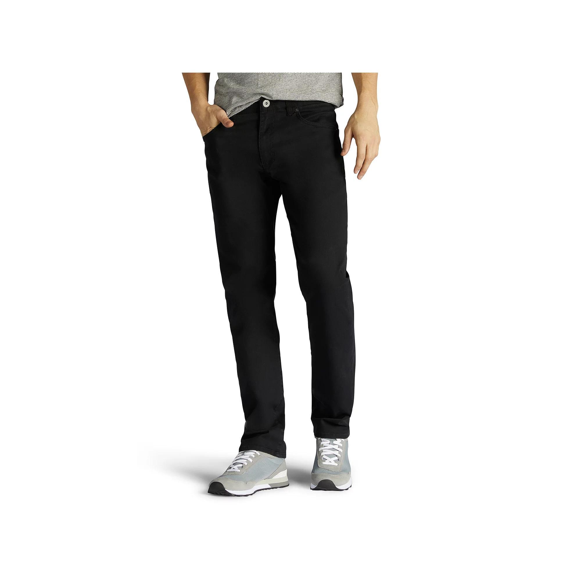 Men's Lee® Extreme Motion Stretch Slim Straight Jeans, Size: 36 X 32, Black Product Image