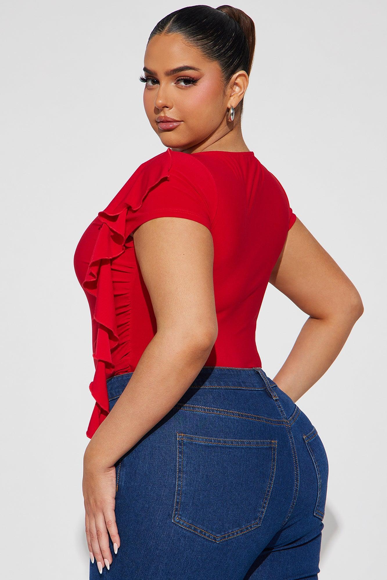 Foreign Love Bodysuit - Red Product Image