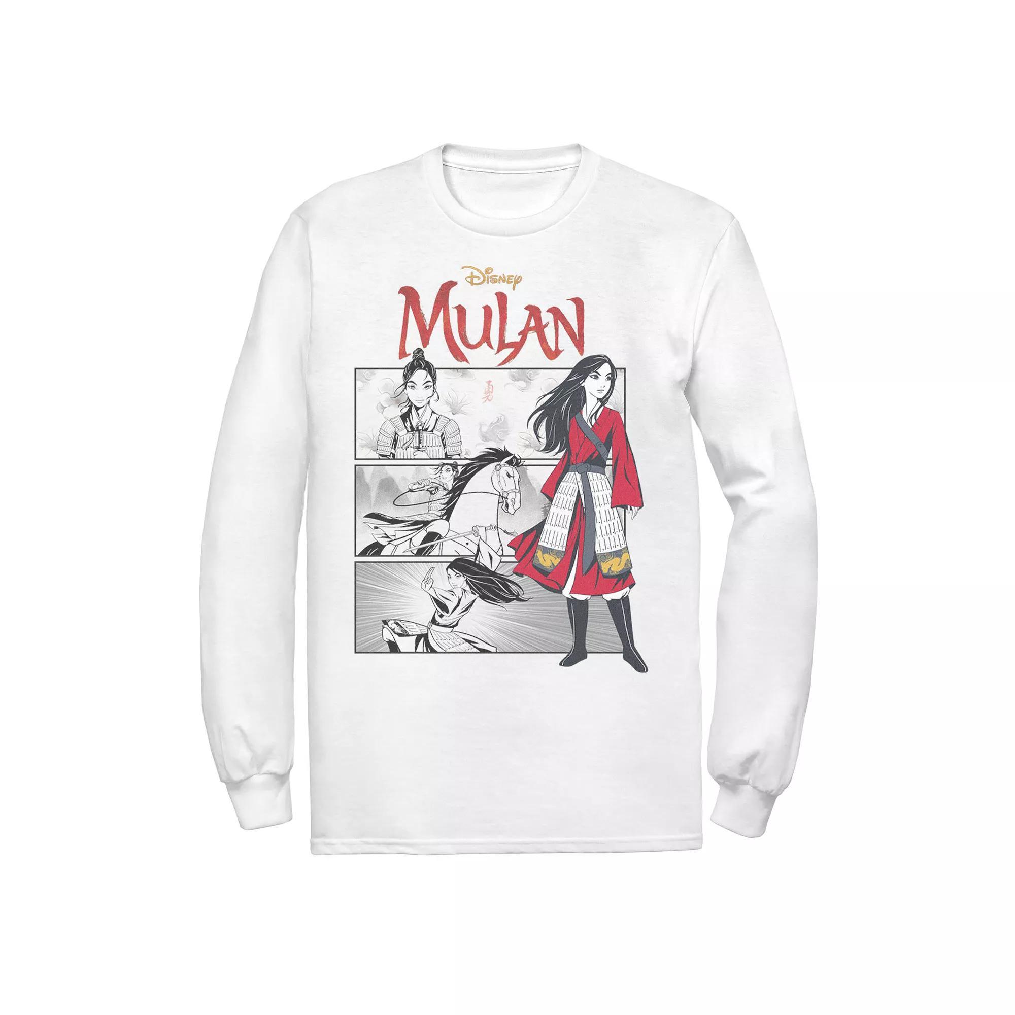 Men's Disney Mulan Comic Panels Tee, Size: XXL, White Product Image
