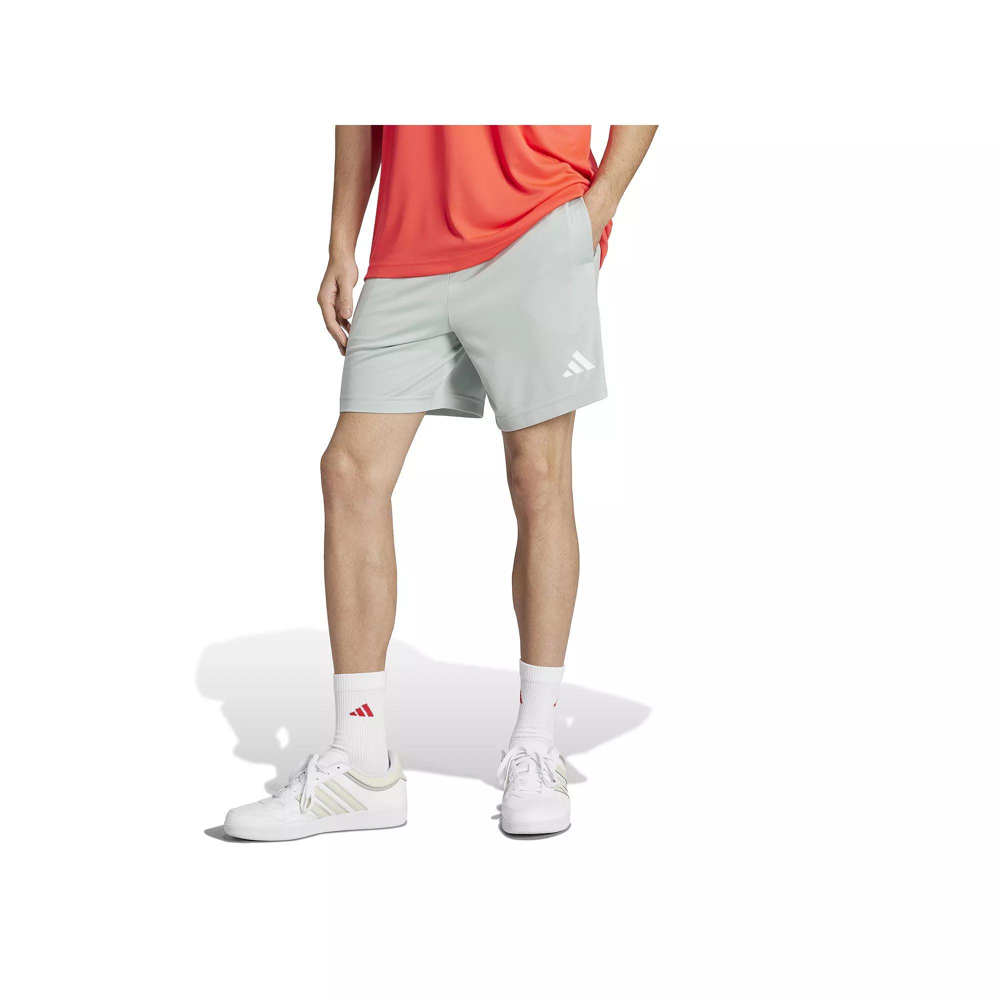 Men's adidas Sereno 3-Stripes AEROREADY Sportswear Shorts, Size: XL, Wonder Silver Product Image