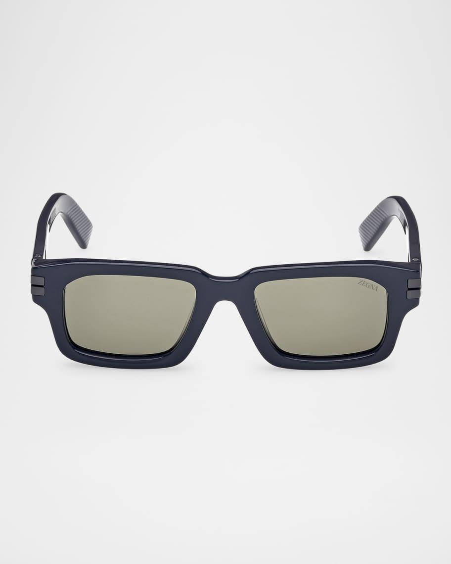 Mens Rectangle Acetate Sunglasses Product Image