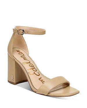 Sam Edelman Daniella Leather Ankle Strap Square Toe Dress Sandals Product Image
