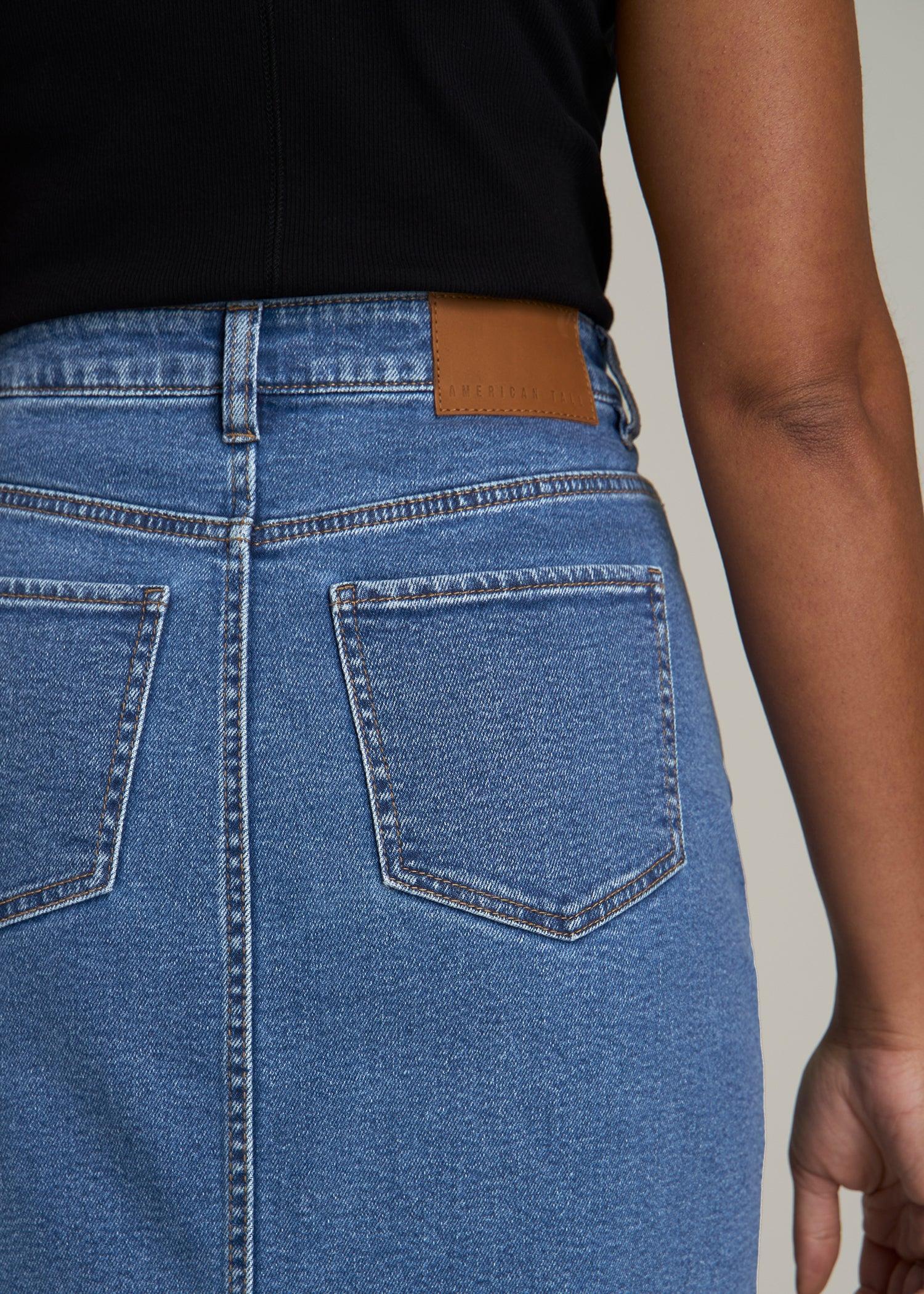 Denim Maxi Skirt for Tall Women in Colorado Blue Product Image
