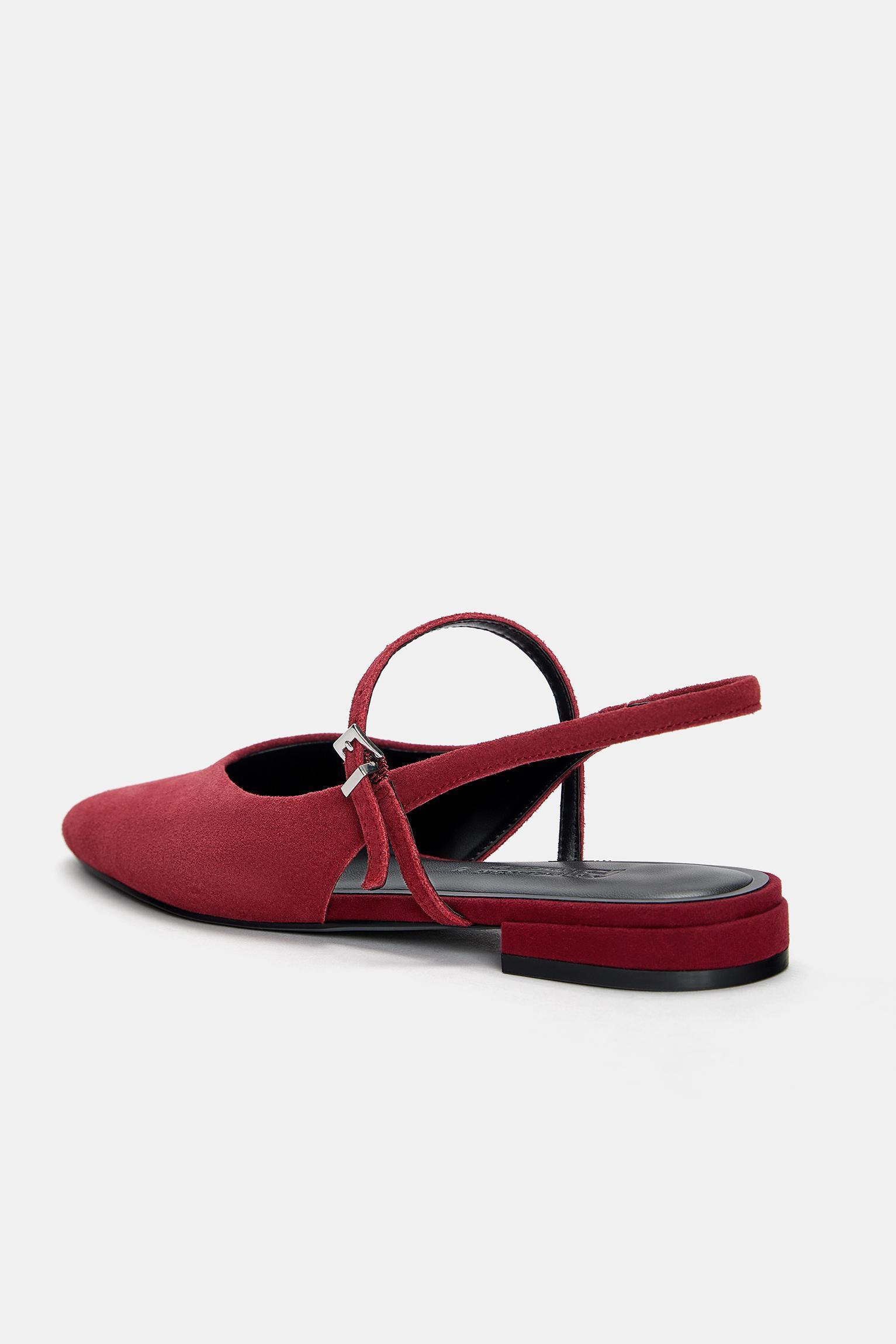 Leather slingback ballet flats Product Image