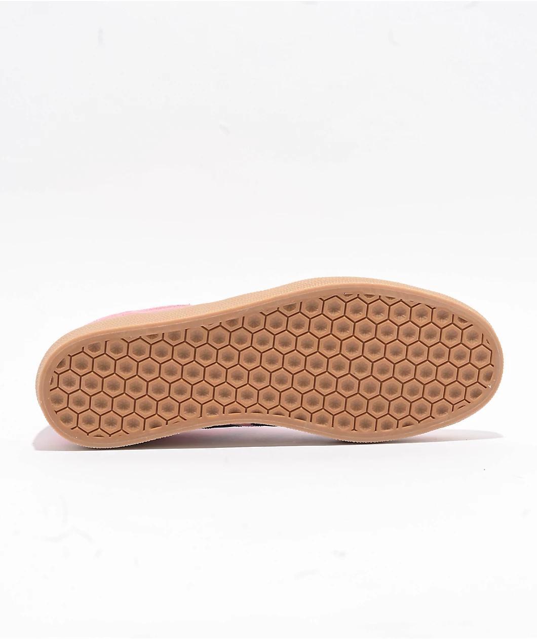 adidas Gazelle ADV Pink, Black, & Gum Skate Shoes Product Image