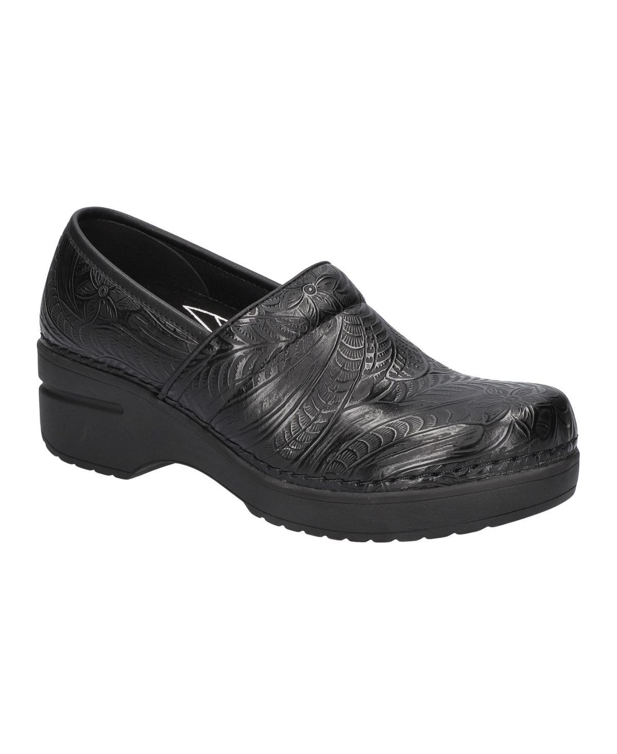 Easy Works by Easy Street Lead Women's Slip-Resistant Work Clogs, Size: 9.5 Wide, Black Tooled Product Image