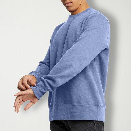 Hanes Originals Mens Fleece Sweatshirt Deep Forte Blue Heather M Product Image