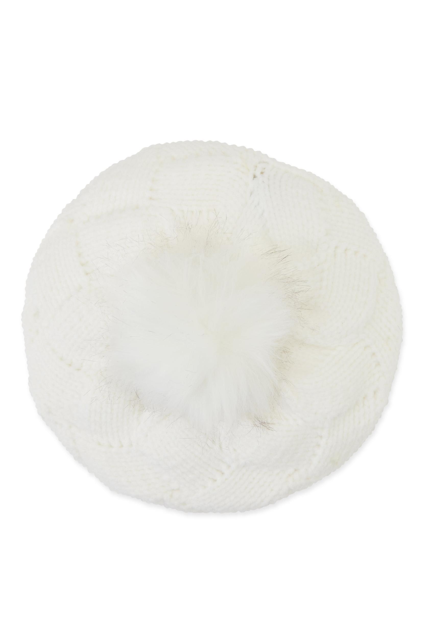 Pom Pom Knit Beret Female Product Image