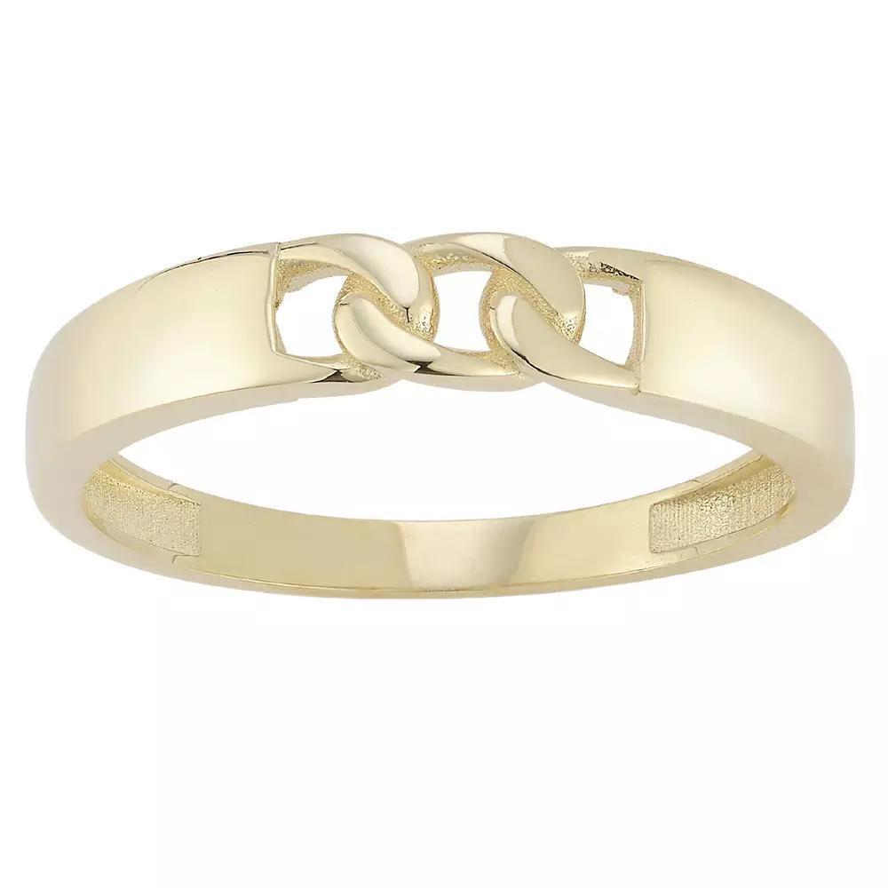LUMINOR GOLD 14k Gold Tri Curb Link Ring, Women's, Size: 8, Yellow Product Image