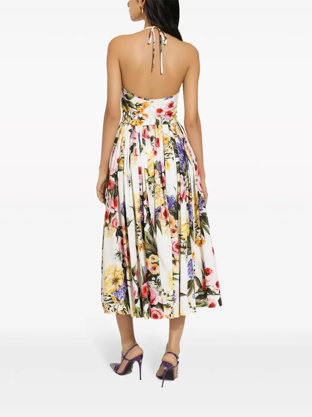 Garden-print midi dress Product Image