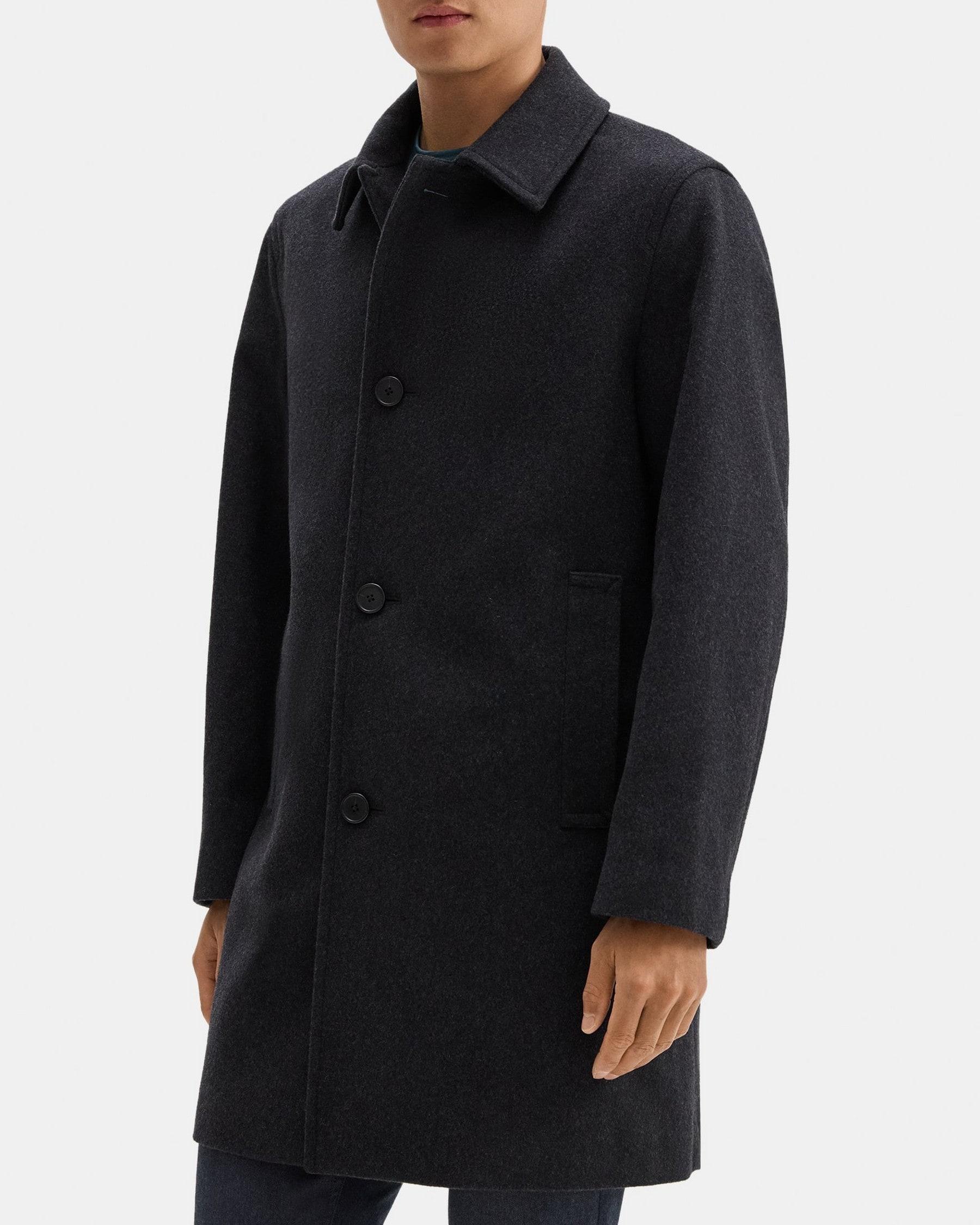Single-Breasted Coat in Wool Menton Product Image