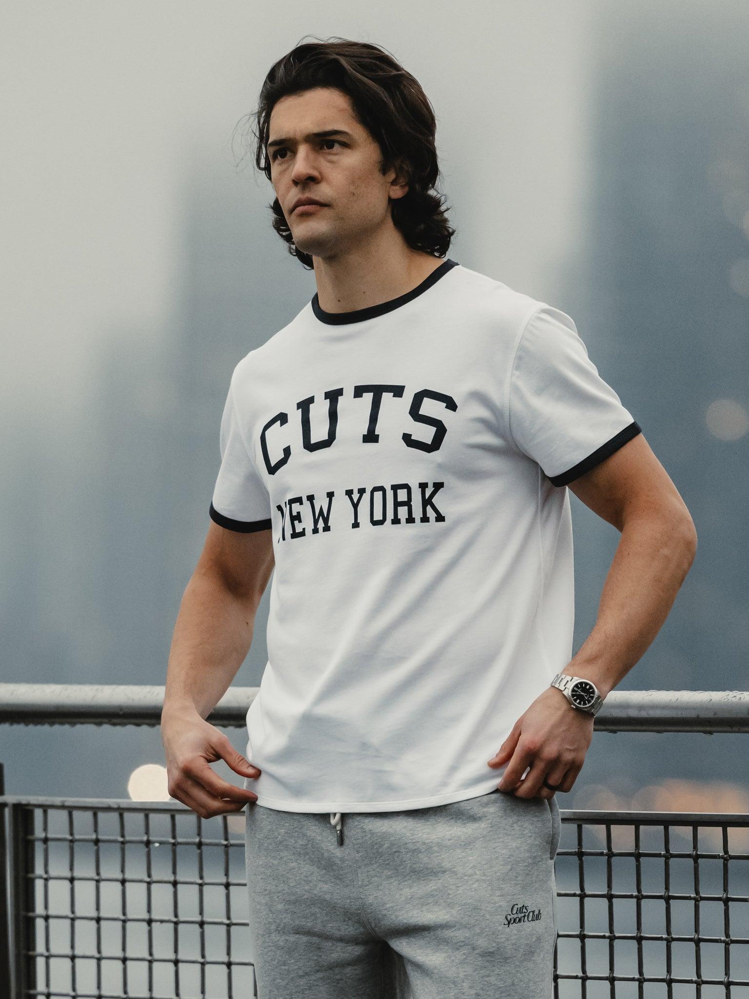 Retro Ringer Tee | Marine Navy Classic-Fit Product Image
